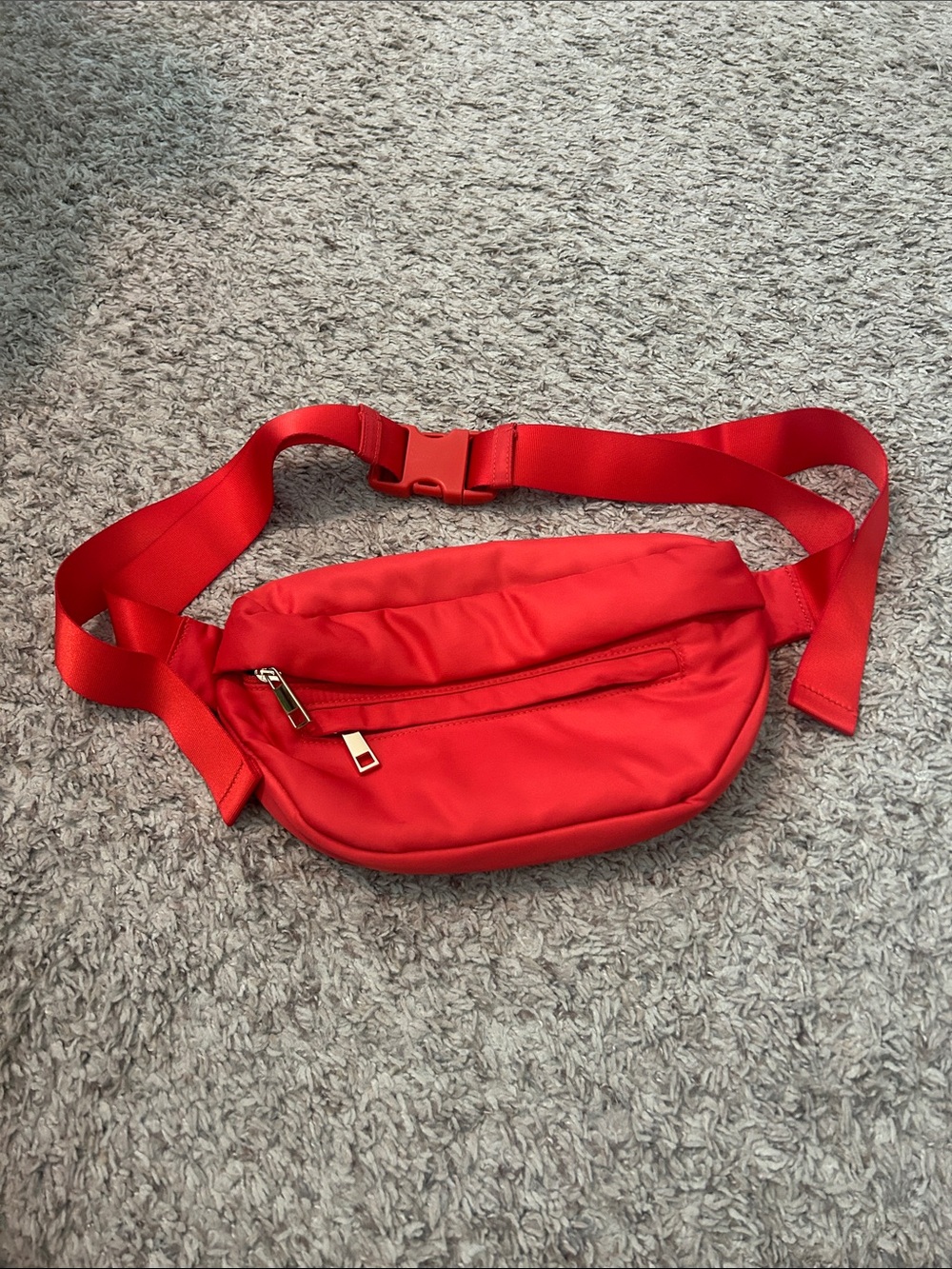 a new day Red Waist Bag with Gold Accents
